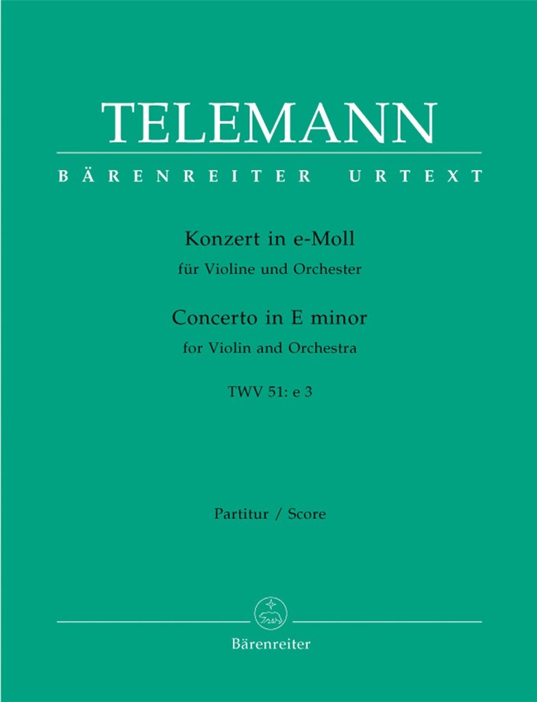 Concerto for Violin and Orchestra e min TWV 51:e3
